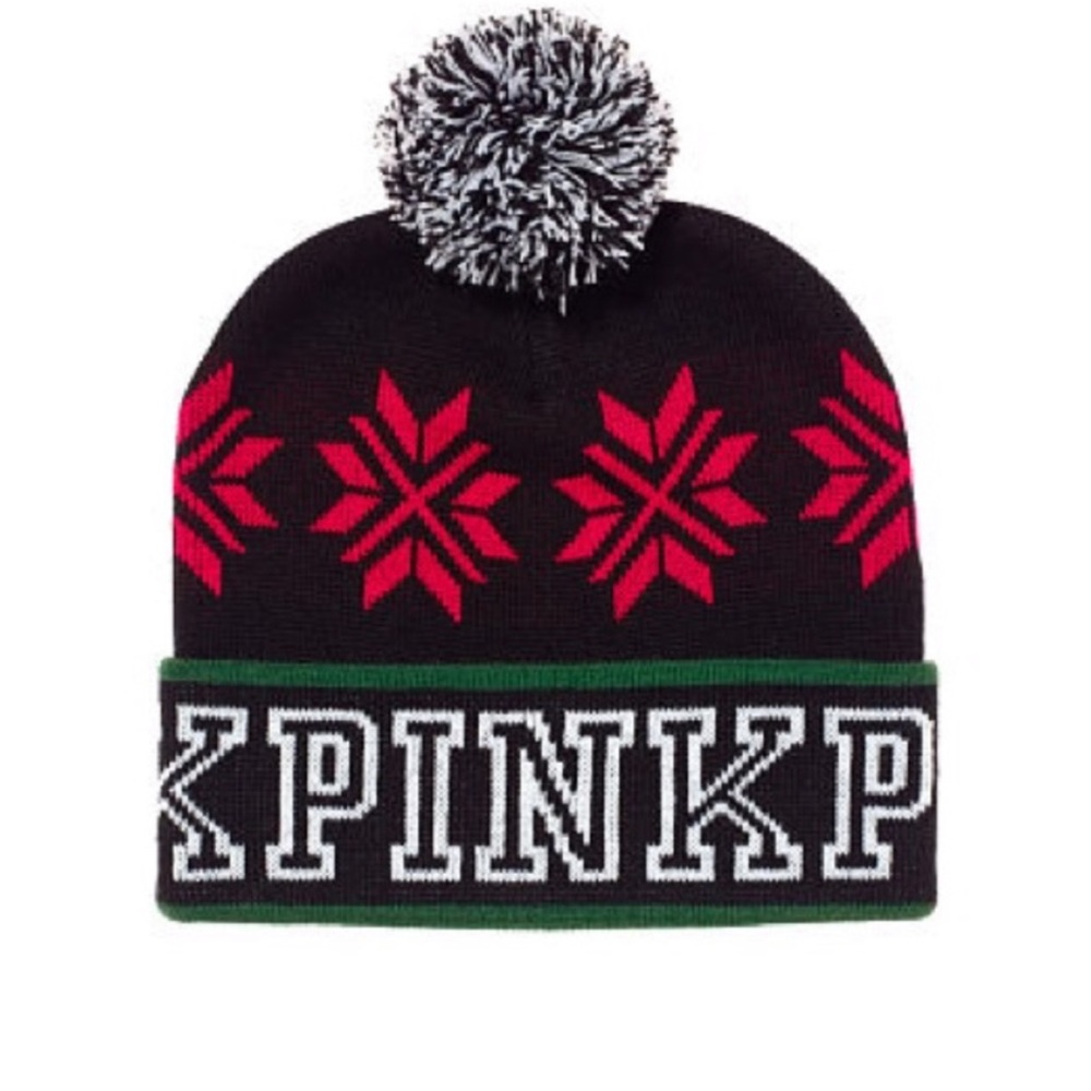 Pink Pompom Knit hat